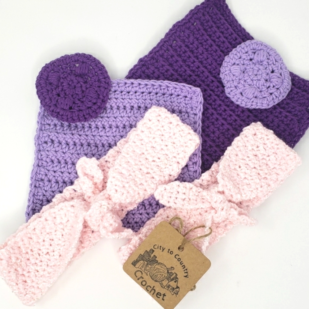 Hand Crafted Mom & Me Mini Spa Set Girl Toddler Wash Cloth 2T 3T 4T Cute